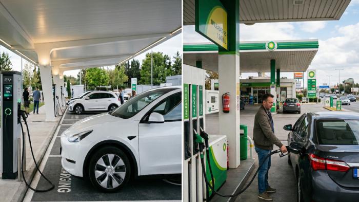 Ηλεκτρικό vs Βενζίνη: Η χαοτική διαφορά κόστους χρήσης μετά το νέο «ράλι» των καυσίμων