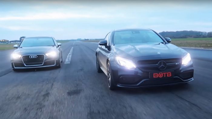 AMG C63 τα βάζει με Αudi RS3 (+vid)