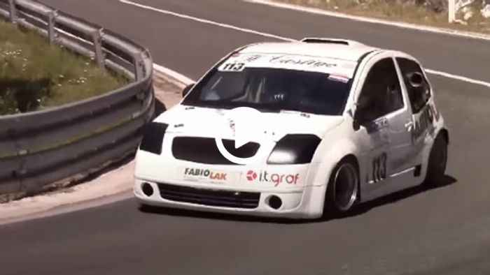 Φόβος και τρόμος τo πισωκίνητο Citroen C2 με το Hayabusa μοτέρ