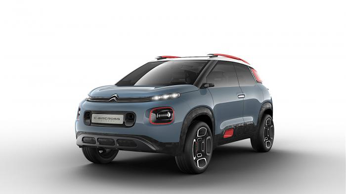 To νέο Citroen C-Aircross Concept. Είναι φανερή η σχεδιαστική αναφορά στο ιδιαίτερο C4 Cactus.