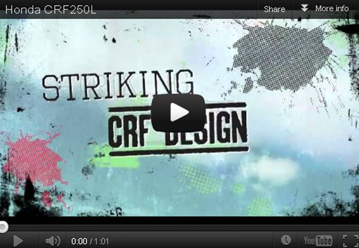 Η Honda έδωσε στη δημοσιότητα το πρώτο βίντεο του CRF250L.
