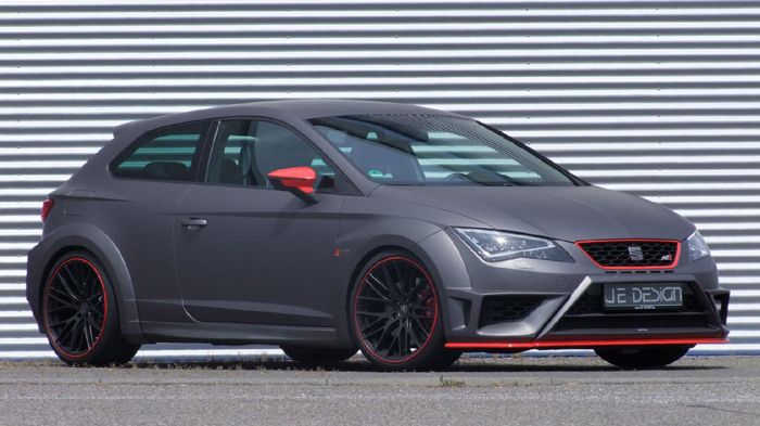 Η JE Design παρουσίασε τη δική της εκδοχή του SEAT Leon Cupra, η οποία τιμάται 6.188 ευρώ επιπλέον της αξίας του αυτοκινήτου.