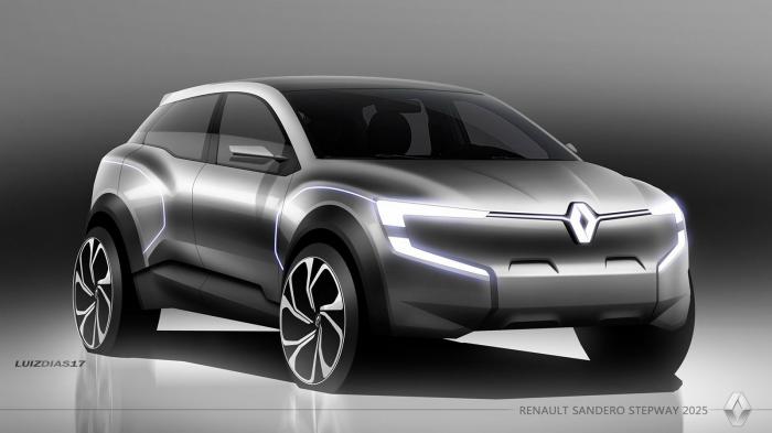 Το σχέδιο του Dias παρουσιάζει το Sandero Stepway του 2025.