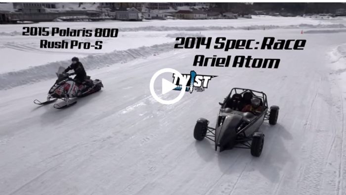 Snowmobile VS Ariel Atom στον πάγο