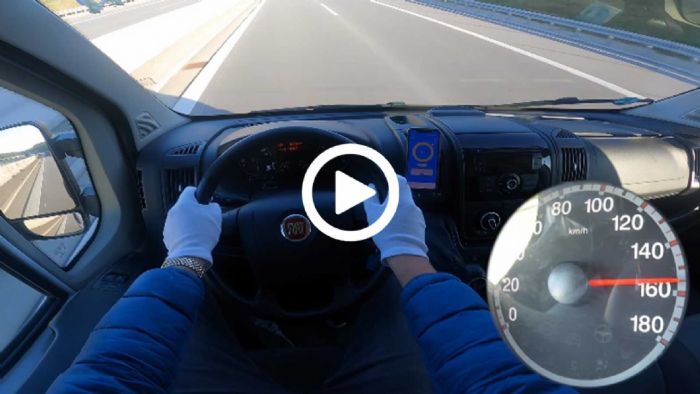 Aθεόφοβος στην Αutobahn με φορτηγό Fiat Ducato!