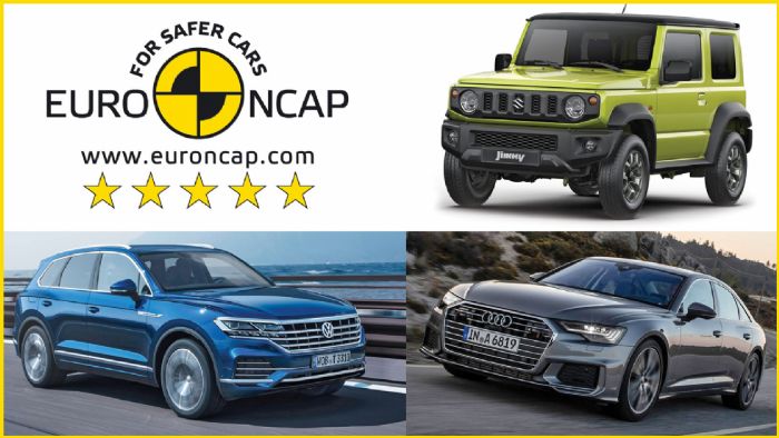 Από το μικροσκόπιο του EuroNCAP πέρασαν τα Suzuki Jimny, Audi A6, VW Touareg και Ford Tourneo Connect.