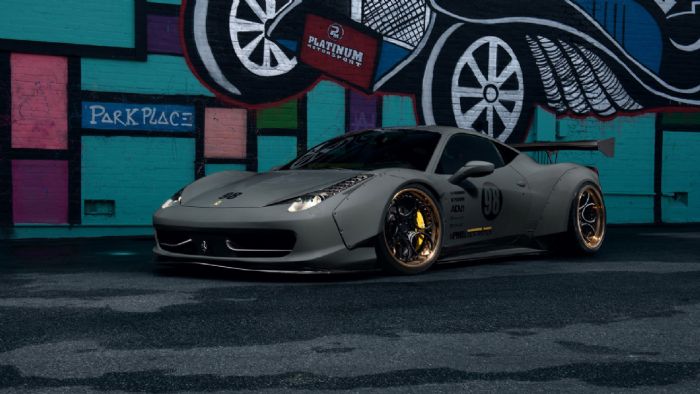 Πειραγμένη Ferrari 458 Italia