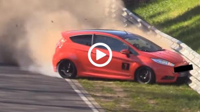 Ford Fiesta ST γλείφει μπαριέρα στο Nurburgring