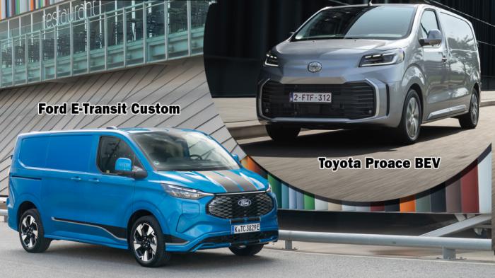 Ford E-Transit Custom vs Toyota Proace BEV: Συγκρίνουμε 2 Μεσαία ηλεκτρικά Vans