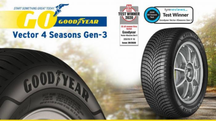 Goodyear: Vector 4Seasons Gen-3: Περισσότερες νίκες σε τεστ ελαστικών