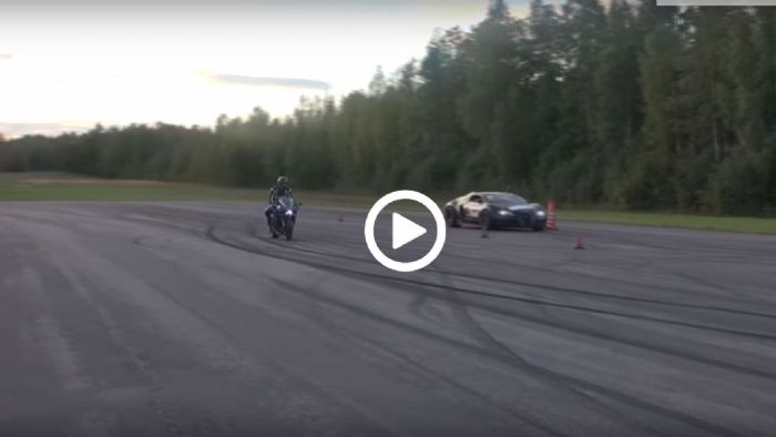 Kawasaki H2 καταπίνει Veyron Kawasaki H2 καταπίνει Veyron