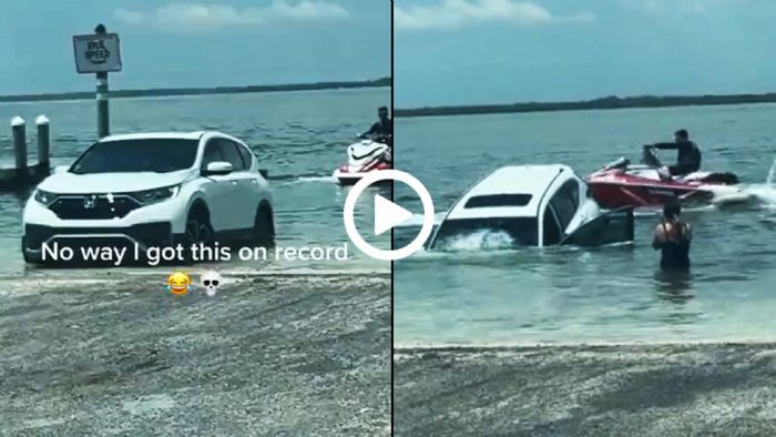 Πήγε να τραβήξει το jet ski αλλά έστειλε το Honda στον βυθό