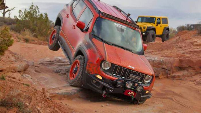 Έτοιμο για off road μάχη δείχνει το βελτιωμένο Jeep Renegade.