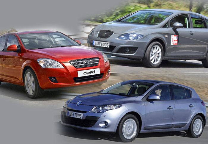 Kia Ceed 1.6 vs Renault Megane 1.4 TCE vs Seat Leon 1.4 TSI.