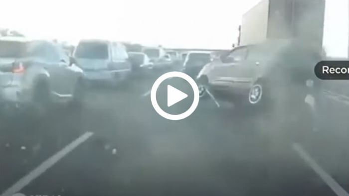 Kαραμπόλα επειδή δεν έμαθε να φρενάρει