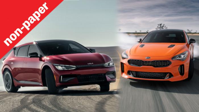 Διαξιφισμός: «Βενζινάτο» Kia Stinger GT ή «μπαταριάτο» EV6 GT; Διαξιφισμός: «Βενζινάτο» Kia Stinger GT ή «μπαταριάτο» EV6 GT;