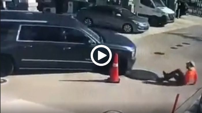 VIDEO: Τη γλύτωσε στο τσακ!