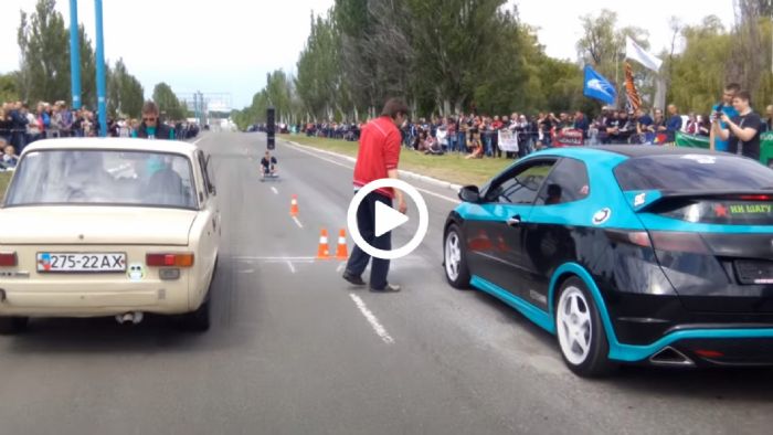 Lada «πυροβολεί» Honda Civic Type R