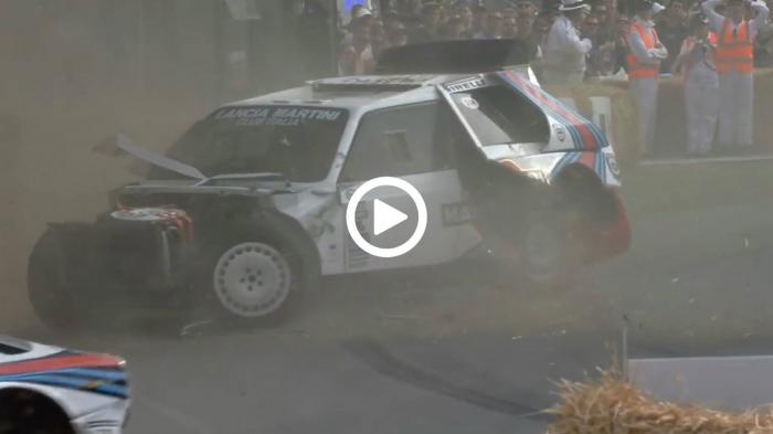 Lancia Delta S4 τρακάρει στο Goodwood