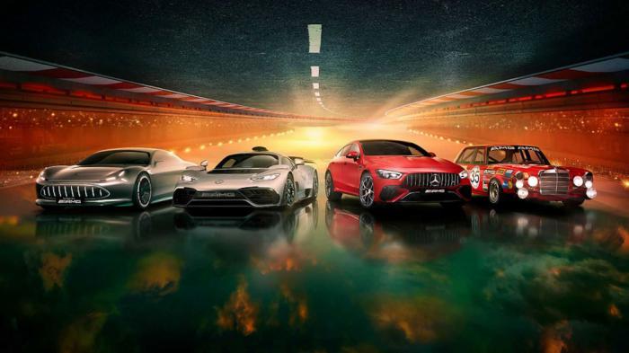 Μοντέλα και «αστέρες» γιορτάζουν τα 55 χρόνια της Mercedes-AMG