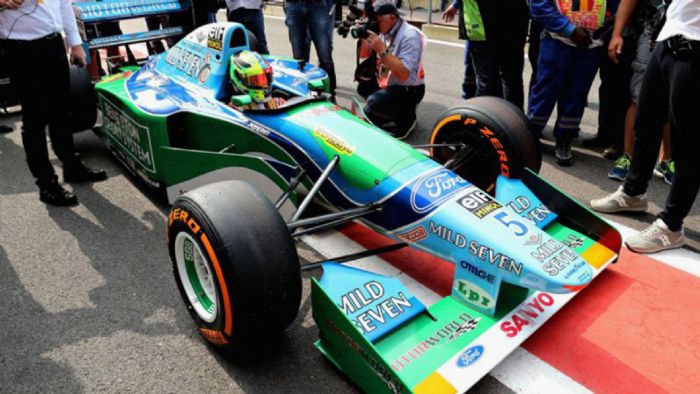 O Mick Schumacher οδήγησε την Benetton O Mick Schumacher οδήγησε την Benetton
