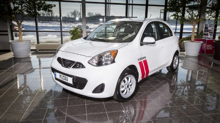 Το περιορισμένης παραγωγής Nissan Micra Cup αντλεί την έμπνευσή του από το ομώνυ Το περιορισμένης παραγωγής Nissan Micra Cup αντλεί την έμπνευσή του από το ομώνυμο αγωνιστικό μοντέλο.