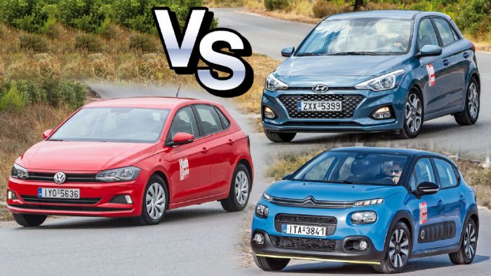 Μάχη της βασικής: Citroen C3 VS Hyundai i20 VS VW Polo