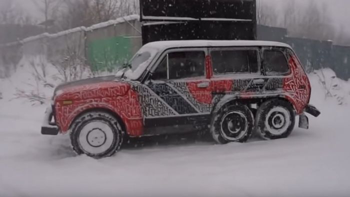 Lada Niva 6x6 στα χιόνια (+vid)