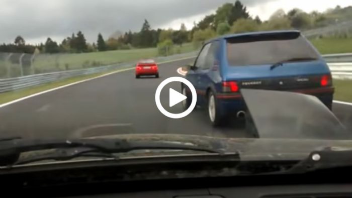 Peugeot 205 GTi γούσταρε αγριάδες αλλά κατέληξε στις μπαριέρες