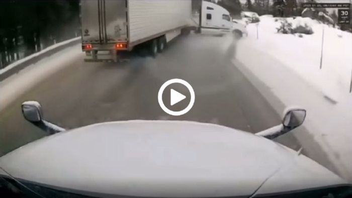 VIDEO: Προσπέρασε και δίπλωσε στα χιόνια