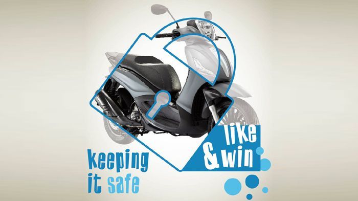 Keeping it safe. Πέντε διαδοχικοί εβδομαδιαίοι διαγωνισμοί της Piaggio Hellas, σ Keeping it safe. Πέντε διαδοχικοί εβδομαδιαίοι διαγωνισμοί της Piaggio Hellas, στους οποίους θα κληρωθούν πέντε σετ δώρων!