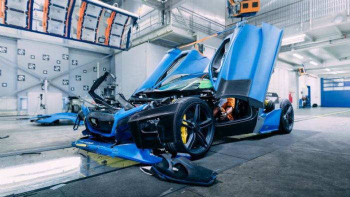 Το Rimac C_Two των 1.914 PS σε crash test (+video)
