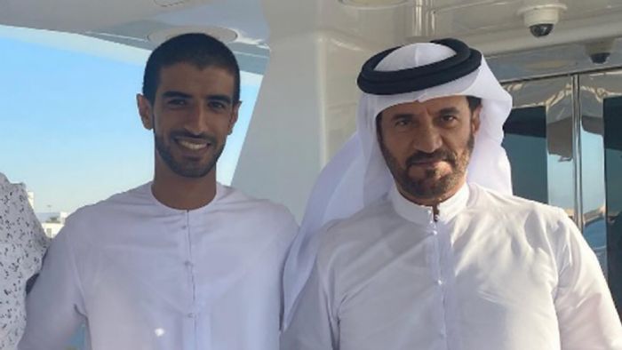 Ο πρόεδρος της FIA Mohammed Ben Sulayem με τον γιο του Saif.