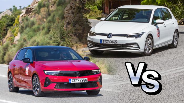 Τεχνικά χαρακτηριστικά για Opel Astra και Volkswagen Golf