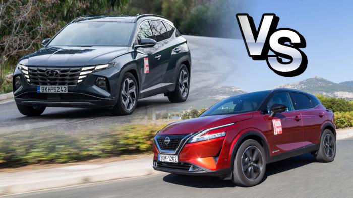 Super Συγκριτικό: Hyundai Tucson HEV vs Nissan Qashqai e-Power