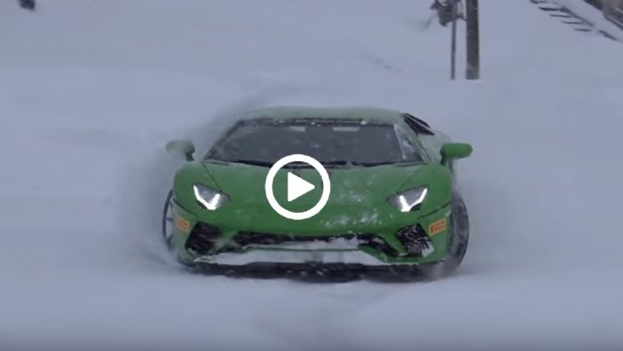 Lamborghini χιονοπόλεμος