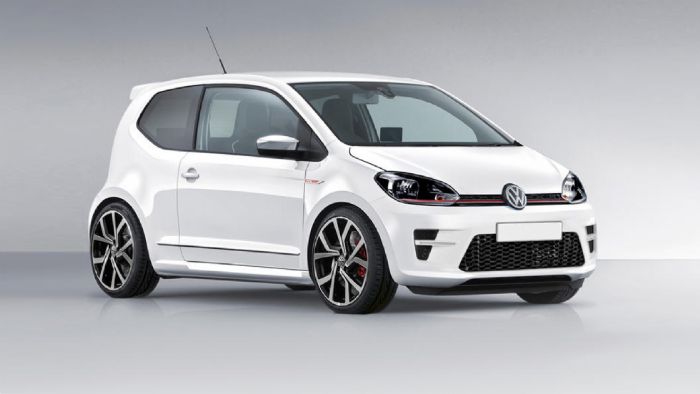 Φαίνεται πως το VW Up! GTI (ψηφιακά επεξεργασμένη εικόνα) των 115 ίππων θα λανσαριστεί στις αρχές του 2018.