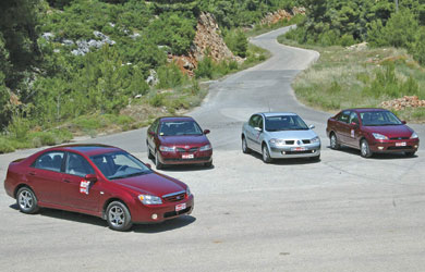 Kia Cerato 1,6 4d και τρία ανταγωνιστικά σεντάν Η μάχη της μπερλίνας 