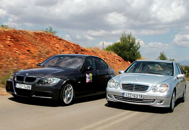  BMW 320 si & Mercedes C-Class 200 Kompressor Αvantgarde Καλλονές...