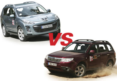 Peugeot 4007 2,4 CVT VS Subaru Forester 2,0 Auto Αυτοματοποίηση!
