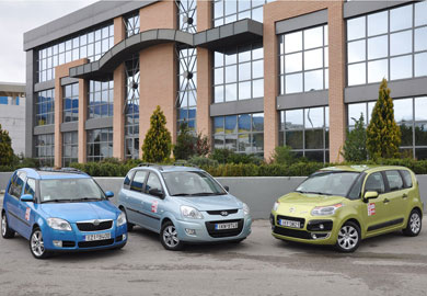 Citroen C3 Picasso 1,4 VS Hyundai Matrix 1,6 και Skoda Roomster 1,4 Προικισμένα μικρο-πολυ-χρηστικά